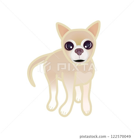 米色光滑的吉娃娃插圖 122570049