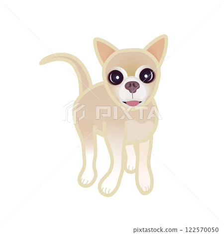 米色光滑的吉娃娃插圖 122570050