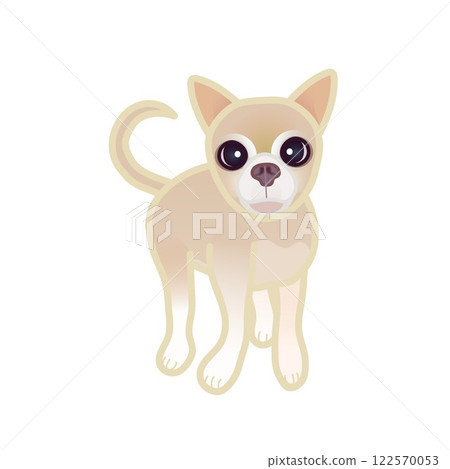 米色光滑的吉娃娃插圖 122570053