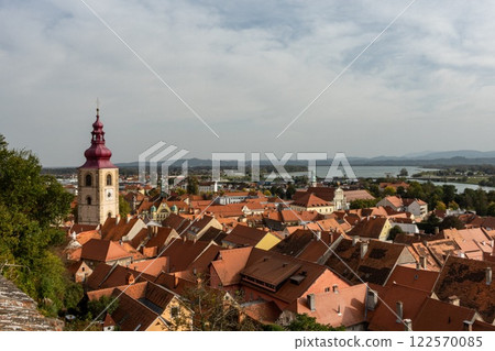 Ptuj city aerial take. Sunny day. Slovenia Ptuj city aerial take. Sunny day. Slovenia 122570085