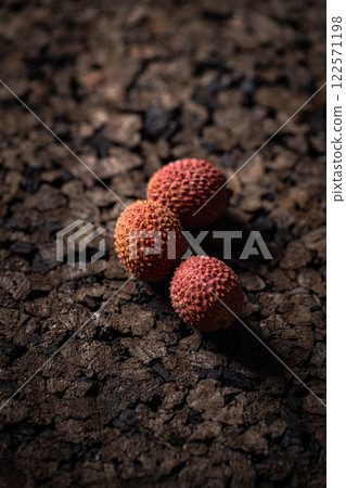 Three sweet lychees 122571198
