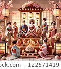 裝飾女兒節的人偶 122571419