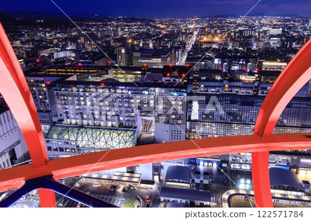 Night view of Kyoto Station and Kyoto city from Kyoto Tower, Kyoto Prefecture 122571784