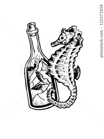 sea vector sketch shell 122571939