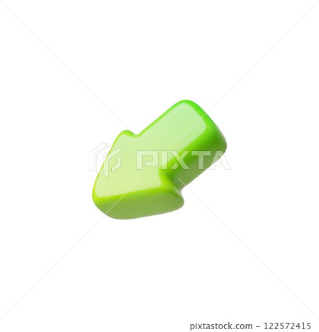 Vector 3D illustration of green arrow falling down. Vector 3D illustration of green arrow falling down. 122572415