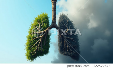 Artistic Tree Lungs Symbolizing Nature and Life 122572678