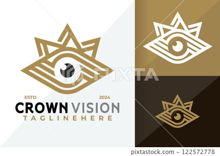 Eye Crown Logo Icon Vector Design Illustration Eye Crown Logo Icon Vector Design Illustration 122572778