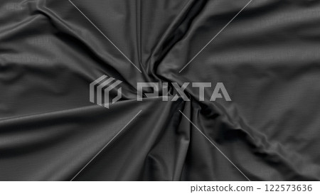 Blank black folded swirl fabric material mockup, top view Blank black folded swirl fabric material mockup, top view 122573636