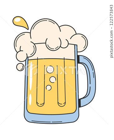 Foamy beer alcoholic drink pint 122573843