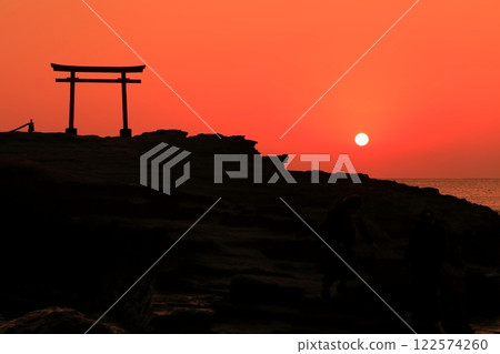 (Shizuoka Prefecture) Shirahama Shrine, Daimeijiniwa Akatorii Sunrise (Shizuoka Prefecture) Shirahama Shrine, Daimeijiniwa Akatorii Sunrise 122574260