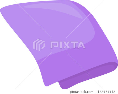 Soft microfiber cleaning cloth waving gracefully in the wind, ideal for efficient cleaning and dusting in both household settings and professional environments 122574312