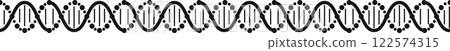Captivating black and white DNA double helix rotating and creating a seamless loop animation, ideal for enhancing medical and scientific video projects with a touch of elegance Captivating black and white DNA double helix rotating and creating a seamless loop animation, ideal for enhancing medical and scientific video projects with a touch of elegance 122574315
