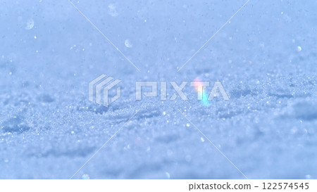 Snow Flakes Falling on Surface, Close up. Snow Flakes Falling on Surface, Close up. 122574545