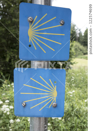 Sign, signpost of  Way of St. James 122574699