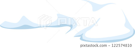 Cartoon representation of a light blue cloud floating gently in a clear sky, creating a serene and peaceful atmosphere, ideal for children s illustrations or weather related projects 122574810