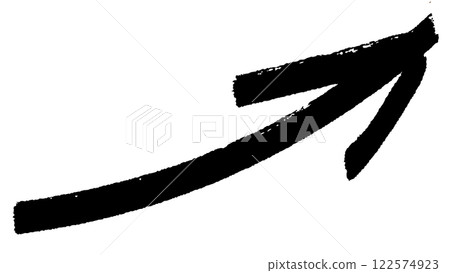 Arrow rising to the upper right - Magic hand-drawn style with momentum - Black version Arrow rising to the upper right - Magic hand-drawn style with momentum - Black version 122574923