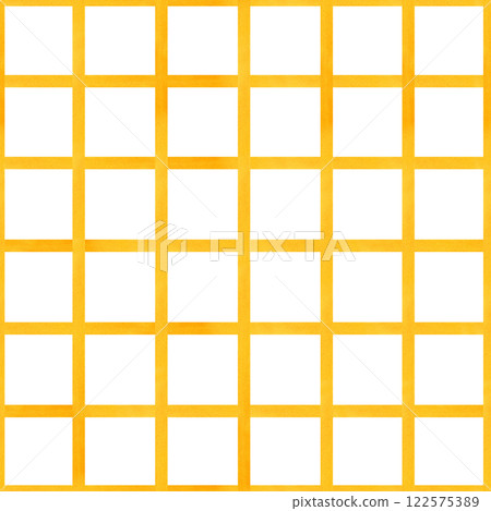 Watercolor horizontal vertical yellow lines seamless checkered pattern isolated background. Hand painted naive brush stripes ornate illustration. Texture for summer textile, package paper Watercolor horizontal vertical yellow lines seamless checkered pattern isolated background. Hand painted naive brush stripes ornate illustration. Texture for summer textile, package paper 122575389