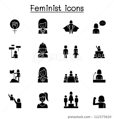 Female icon set Female icon set 122575620