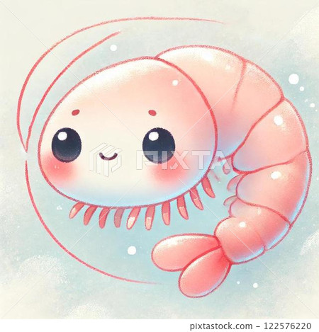 Shrimp Cute Sea Illustration Aquarium 122576220