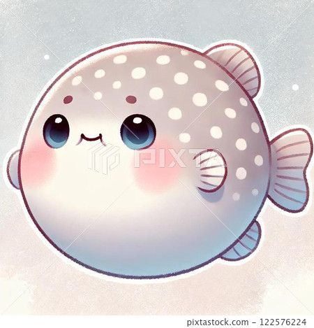 翻車魚可愛海洋插畫水族館 122576224