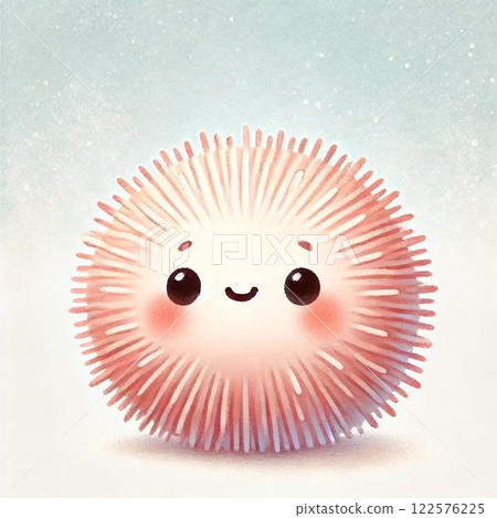 Sea urchin cute ocean illustration aquarium 122576225