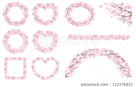 櫻花框架插圖集 櫻花框架插圖集 122576832