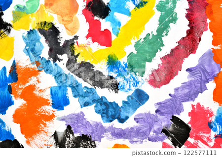 Abstraction. Numerous stripes applied with paint. 122577111