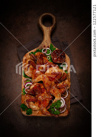 fried, quail meat, tobacco (tapaka), with spices, homemade, no people, fried, quail meat, tobacco (tapaka), with spices, homemade, no people, 122577121