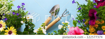 Spring decoration of a home balcony Spring decoration of a home balcony 122577374