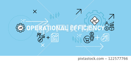 Operational Efficiency conceptual work performance business marketing optimization planning strategy solution company management corporate development design concept icon outline 122577766