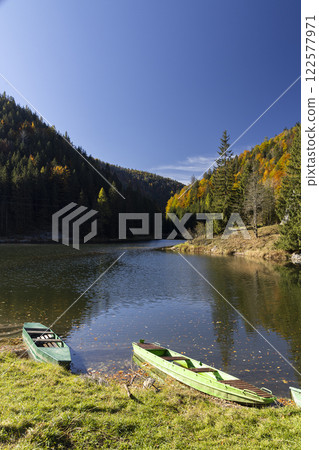 Landscape near Dedinky and Stratena with Hnilec river, National Park Slovak Paradise, Slovakia Landscape near Dedinky and Stratena with Hnilec river, National Park Slovak Paradise, Slovakia 122577971