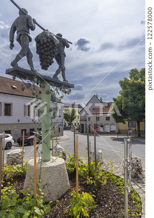 Typical small town Poysdorf - wine center, Lower Austria, Austria Typical small town Poysdorf - wine center, Lower Austria, Austria 122578000