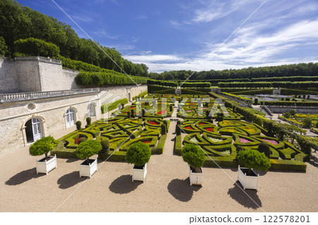 Chateau de Villandry, UNESCO World Heritage Site, Villandry, Indre-et-Loire, Pays de la Loire, France 122578201