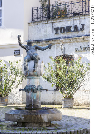 Central square in Tokaj town, Tokaj region, UNESCO site, Great Plain, North Hungary 122578215