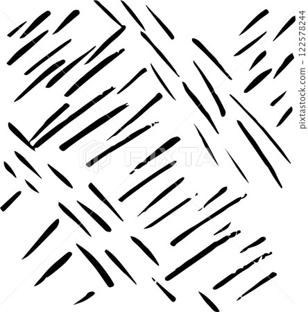 Short strokes in different directions. Monochrome abstract background. Vector illustration isolated on white background. 122578244