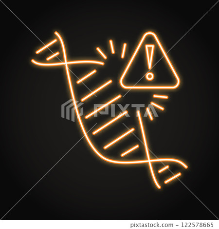 DNA break neon line icon 122578665