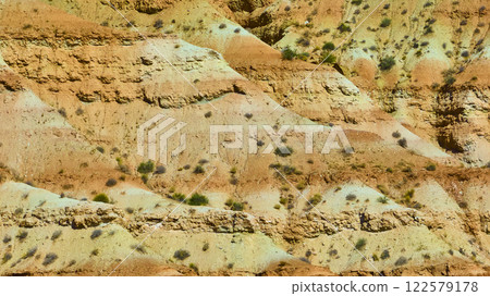 Aerial of Eroded Cliffs and Sedimentary Layers Gooseberry Mesa Utah Aerial of Eroded Cliffs and Sedimentary Layers Gooseberry Mesa Utah 122579178