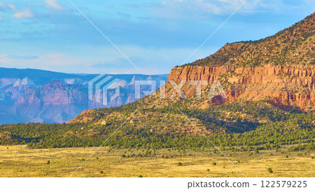 Aerial of Gooseberry Mesa and Distant Mountains at Golden Hour Aerial of Gooseberry Mesa and Distant Mountains at Golden Hour 122579225