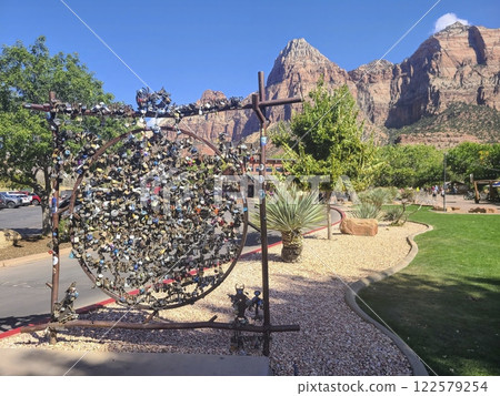 Zion National Park Love Locks Installation Eye-Level View 122579254
