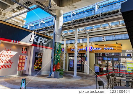 EQUiA Takenotsuka, a commercial facility built under the elevated Takenotsuka Station in Adachi Ward, Tokyo 122580464