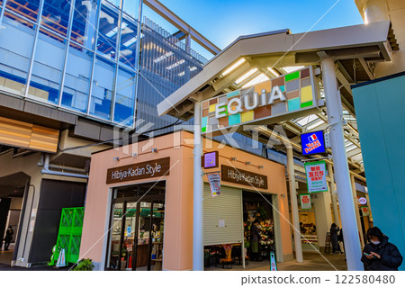 EQUiA Takenotsuka, a commercial facility built under the elevated Takenotsuka Station in Adachi Ward, Tokyo 122580480