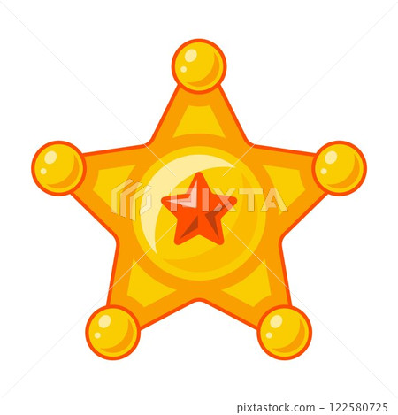 gold sheriff badge. 122580725