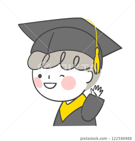 Character illustration in graduation clothes 122580988