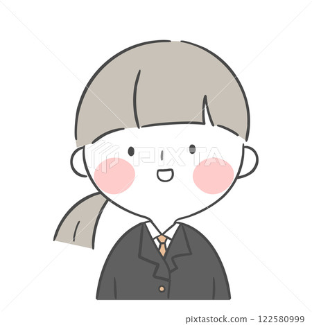 Character illustration of a student in a school uniform Character illustration of a student in a school uniform 122580999