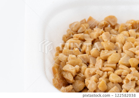 Close-up of packed crushed natto Close-up of packed crushed natto 122582038