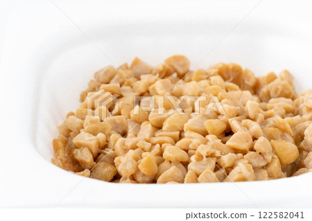 Close-up of packed crushed natto Close-up of packed crushed natto 122582041