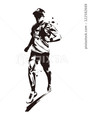 Trail running, mountain climbing, cross country Trail running, mountain climbing, cross country 122582689