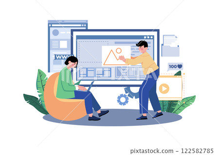 UI/UX Designer Illustration concept on white background 122582785