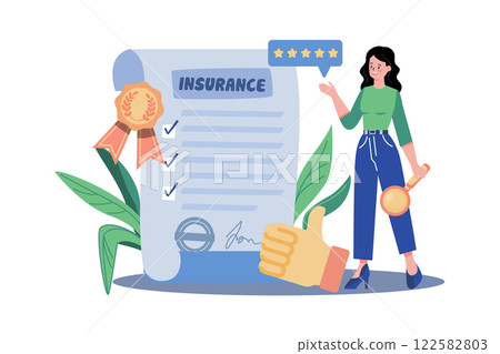 Insurance Appraiser Illustration concept on white background 122582803