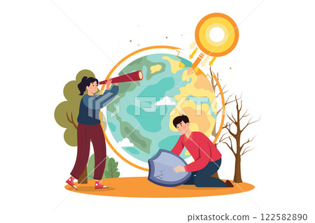 Ozone Holes Illustration concept on white background Ozone Holes Illustration concept on white background 122582890